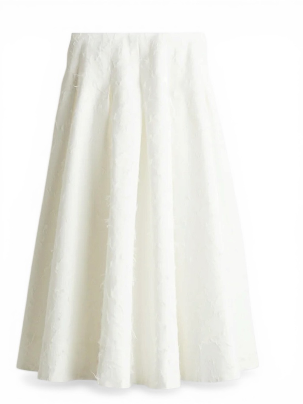 H&M Edition cream Textured Fringe A‑Line Skirt Size 4